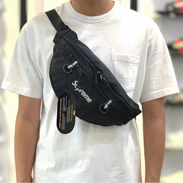 實拍 Supre**  19ss Waist Bag 提花 46TH 46代 3M 反光 字母  Logo 胸包 腰包 小包 肩背包 側背包 包包 上課 逛街 運動 出國 旅行