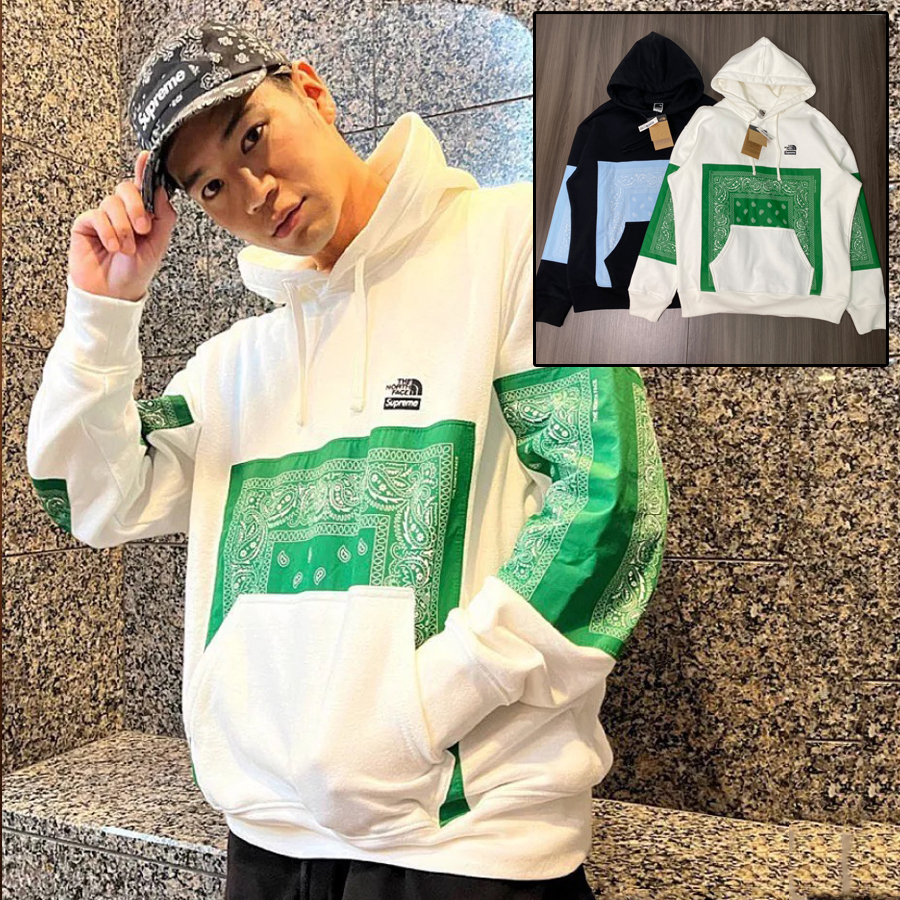 實拍 Supre** 22SS TNF Bandana Hooded 腰果花 帽衫 衛衣 帽踢 帽T 重磅 男女 長袖 上衣